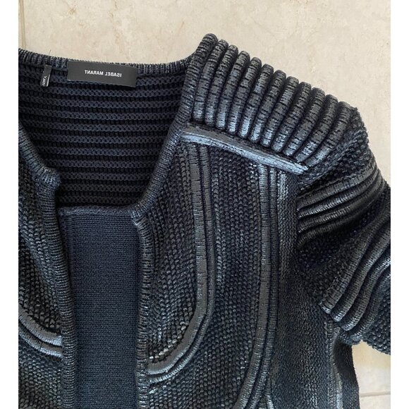 Isabel Marant Coated Cardigan in Black, size 36. Fits like a size 2 - Picture 5 of 9